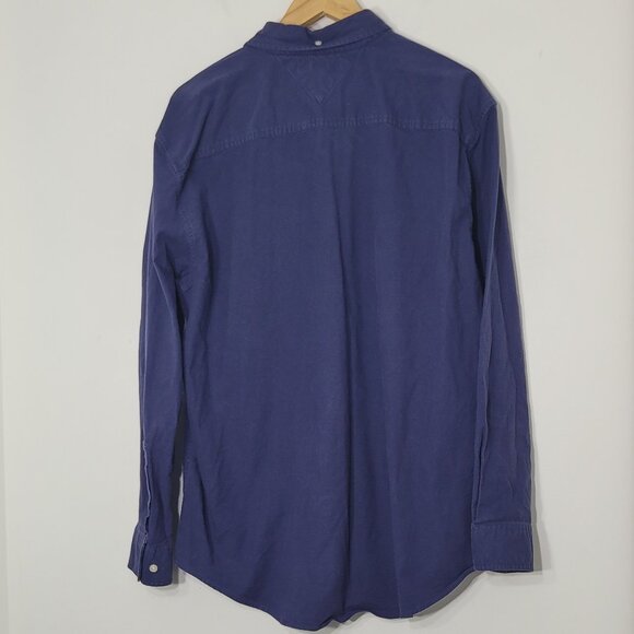Tommy Hilfiger Men's Navy Blue Cotton Blend Slim Fit Button Down Shirt Plus XXL - Picture 3 of 11